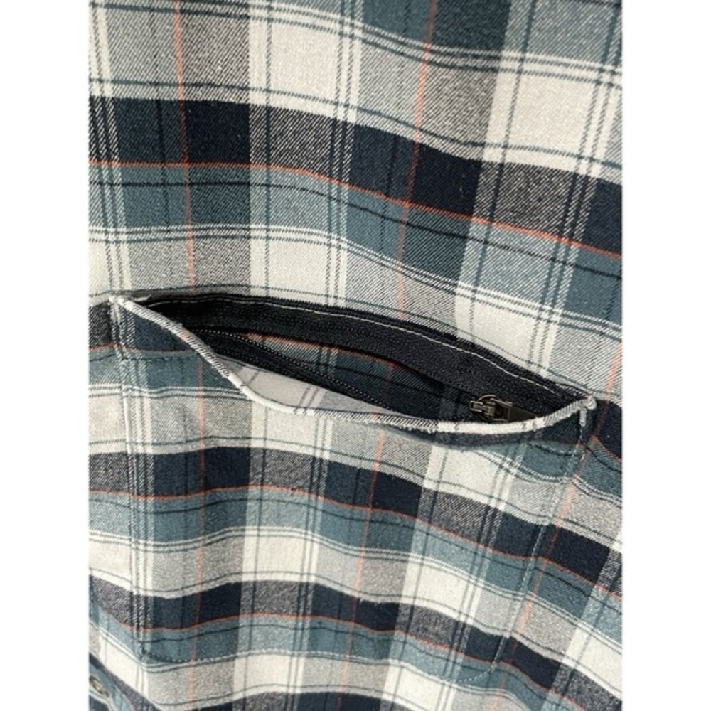 ORVIS‎ Flannel Plaid Shirt Mens M Blue Green  Casual Button Up Long Sleeve - Picture 6 of 13